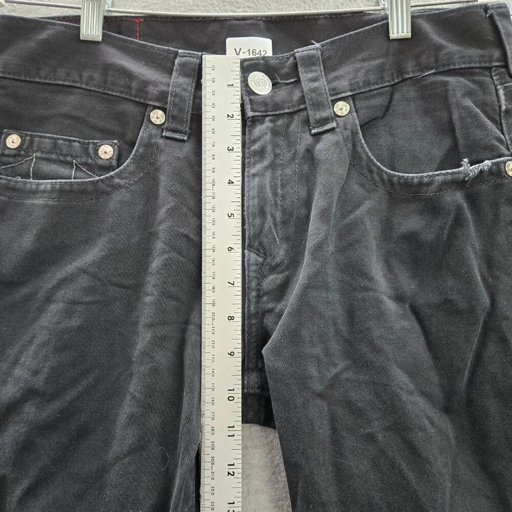 True Religion Men Jeans‎ 31 Black Skinny Denim Mid Rise Pockets 33